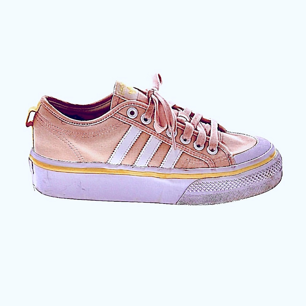 adidas Women's Pink and Yellow Sneakers